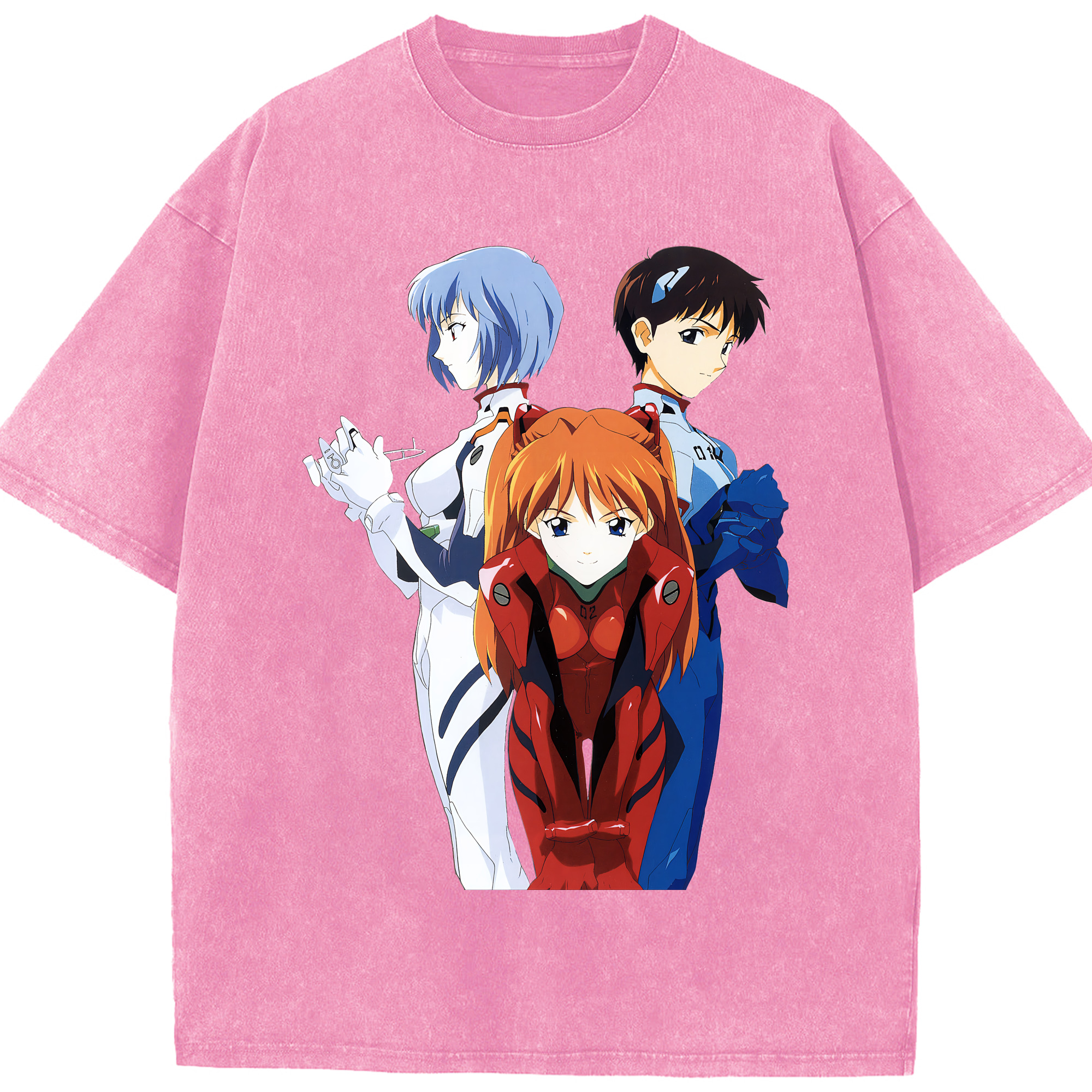 （画像用） EVA 新世紀エヴァンゲリオン 綿100% ヴィンテージ風 半袖Tシャツ（フロントプリント）